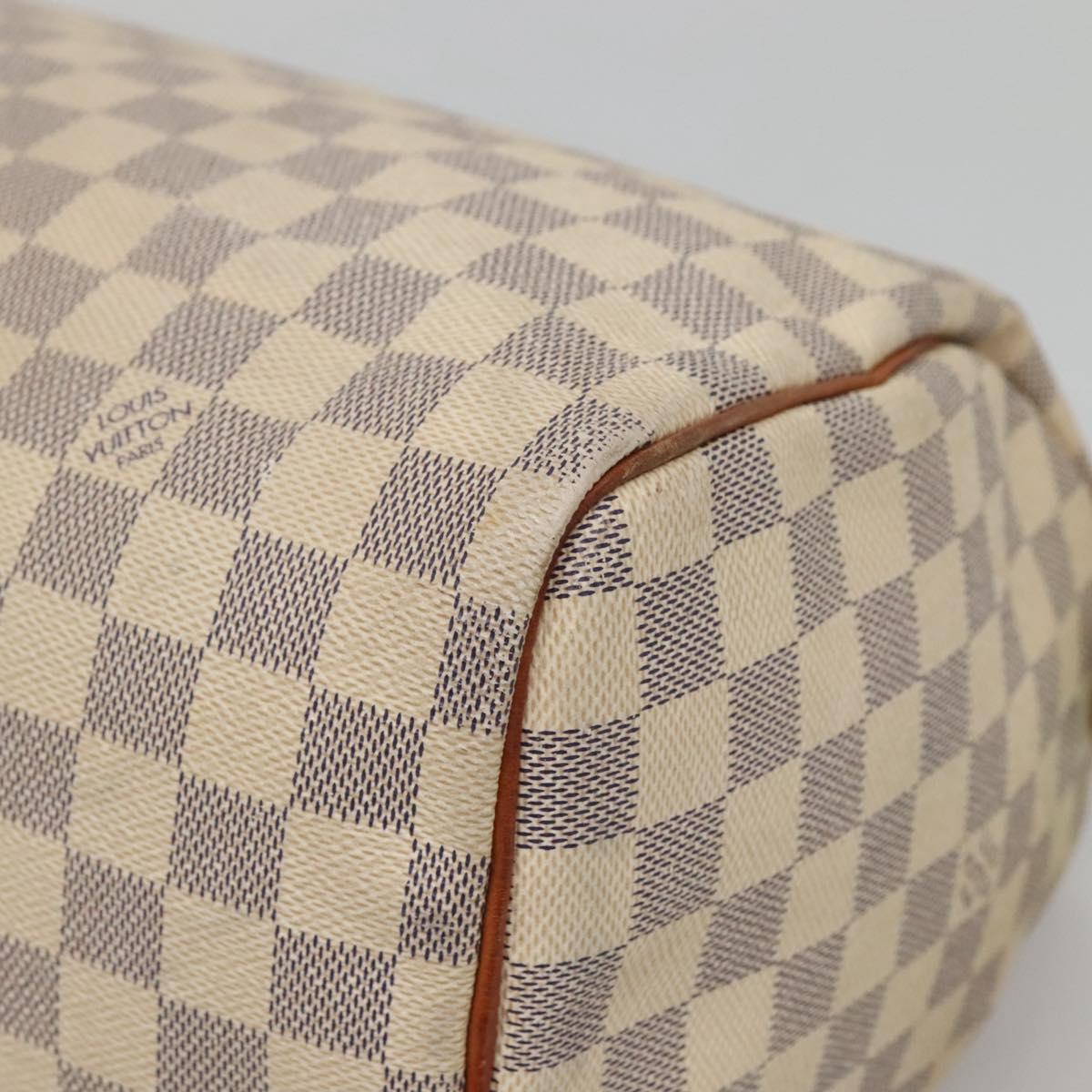 LOUIS VUITTON Damier Azur Speedy 30 Hand Bag N41533 LV Auth PP506