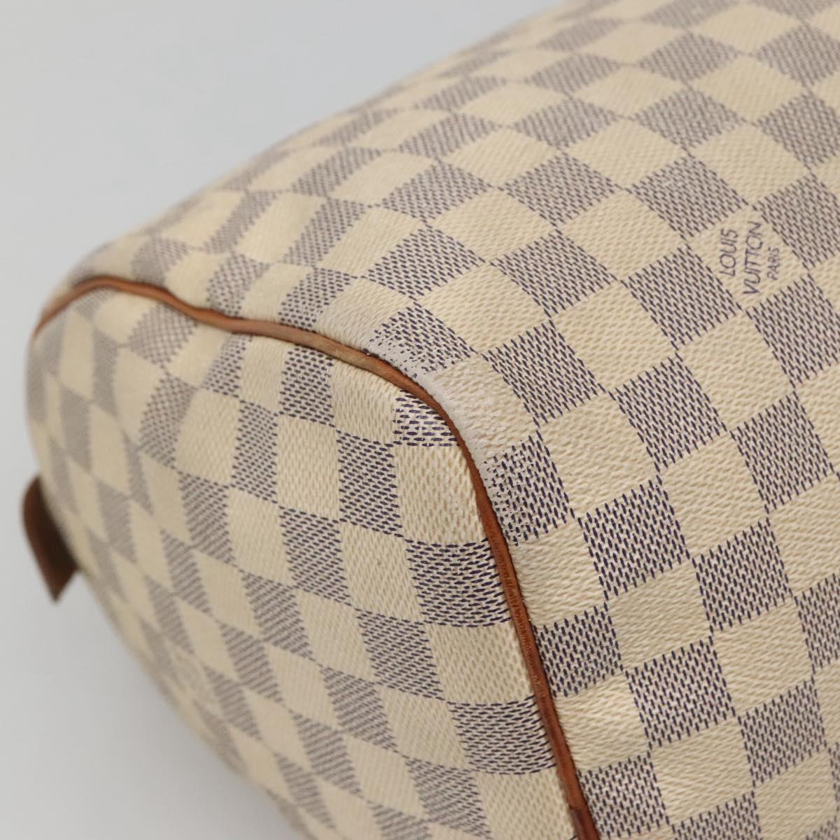 LOUIS VUITTON Damier Azur Speedy 30 Hand Bag N41533 LV Auth PP506