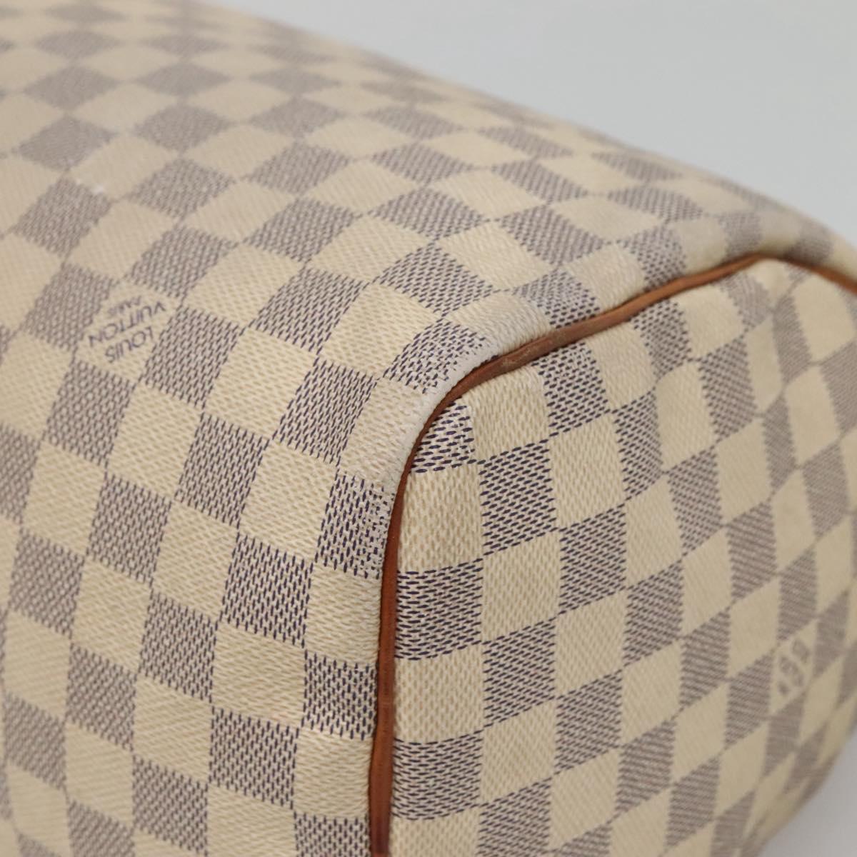 LOUIS VUITTON Damier Azur Speedy 30 Hand Bag N41533 LV Auth PP506