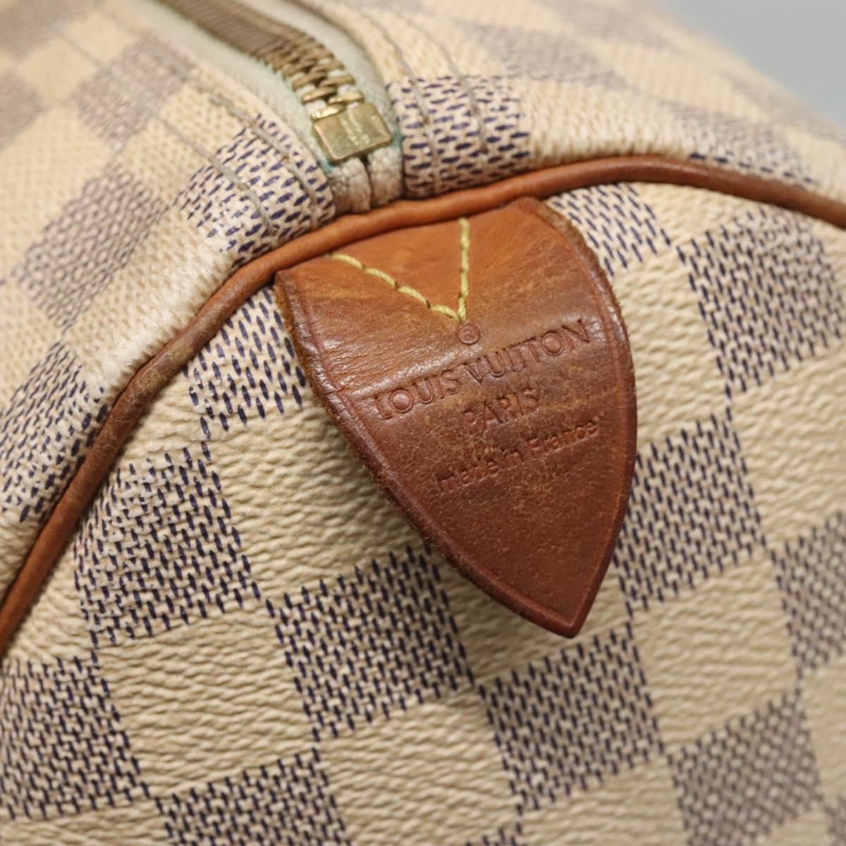 LOUIS VUITTON Damier Azur Speedy 30 Hand Bag N41533 LV Auth PP506
