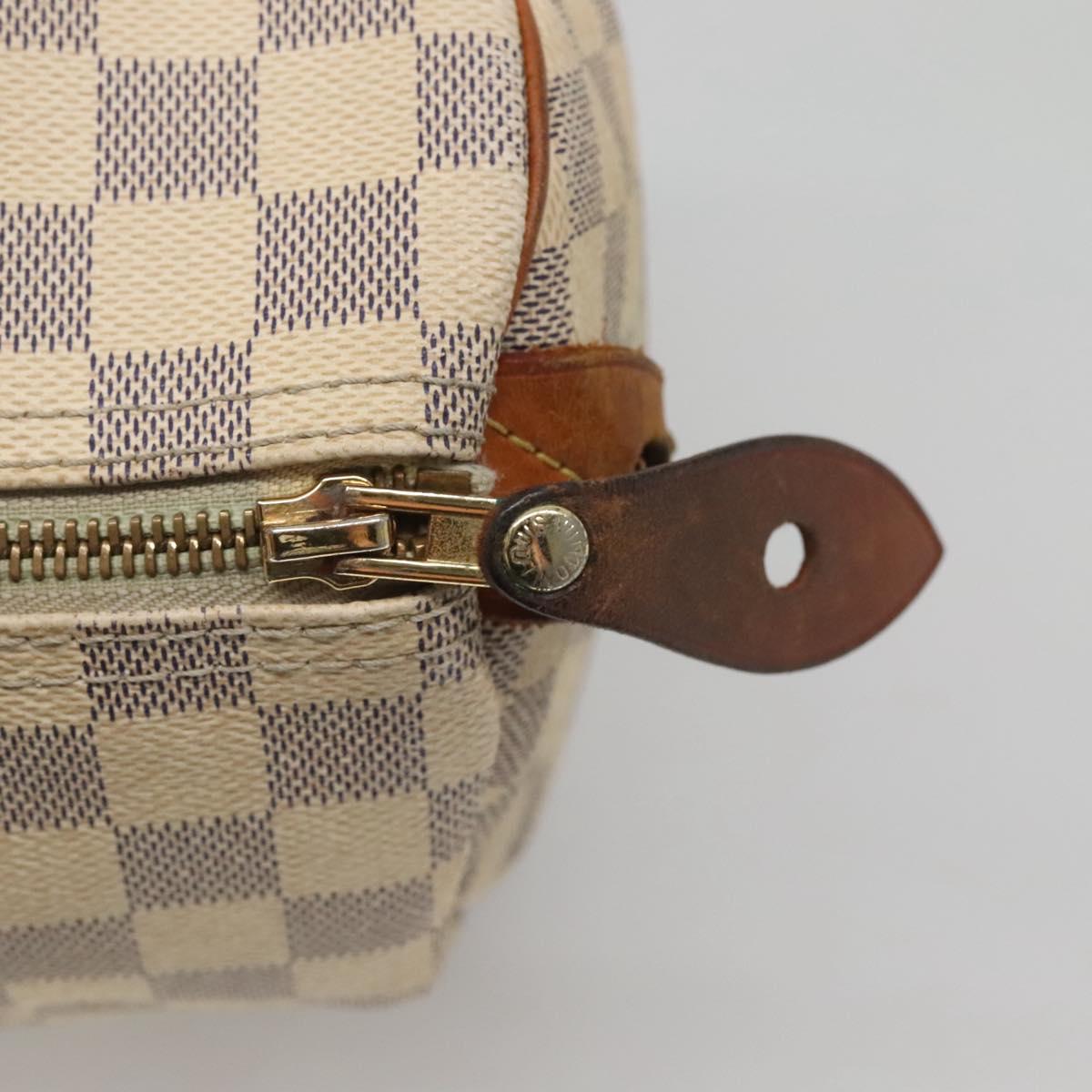 LOUIS VUITTON Damier Azur Speedy 30 Hand Bag N41533 LV Auth PP506