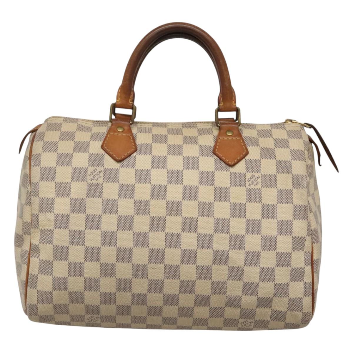 LOUIS VUITTON Damier Azur Speedy 30 Hand Bag N41533 LV Auth PP506