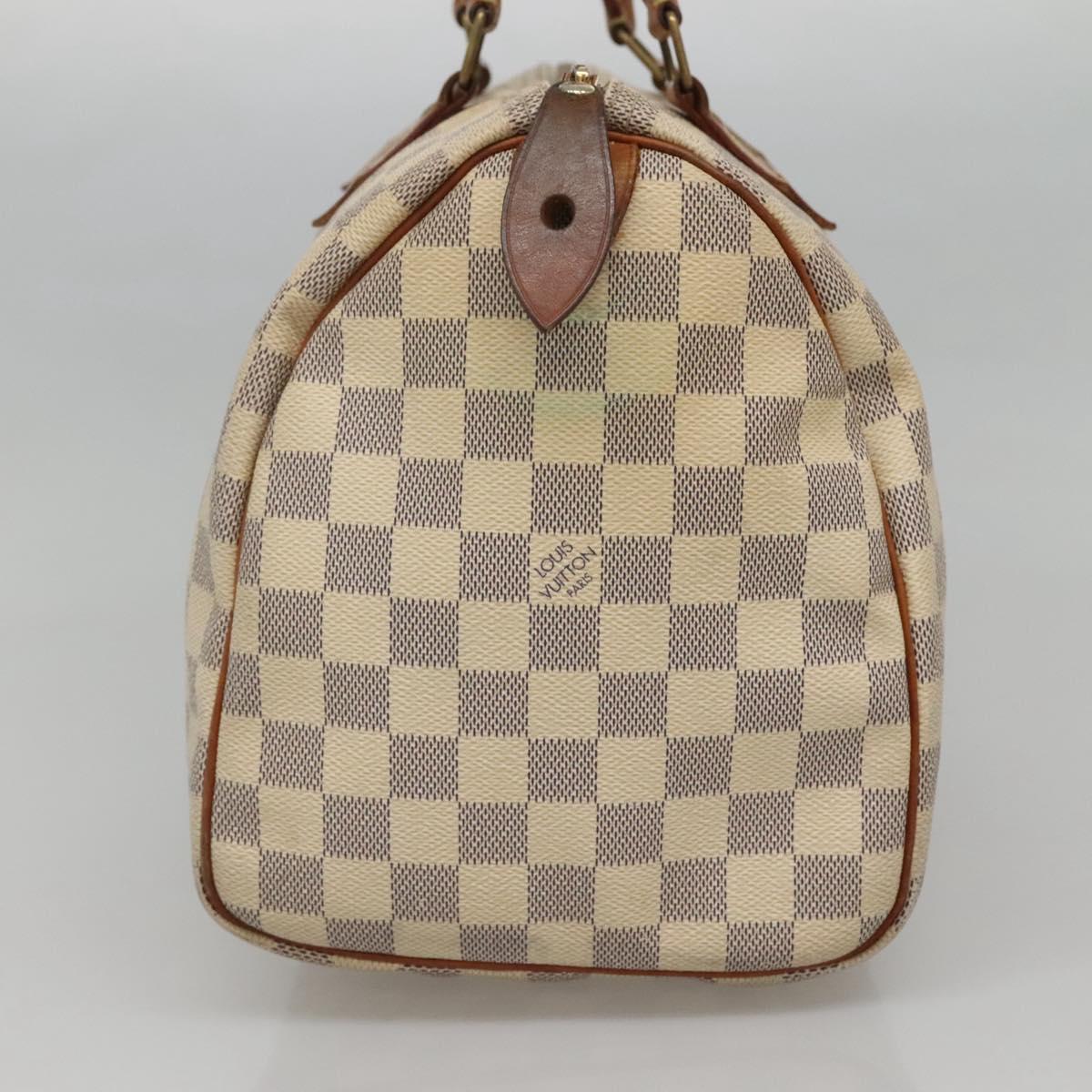 LOUIS VUITTON Damier Azur Speedy 30 Hand Bag N41533 LV Auth PP506