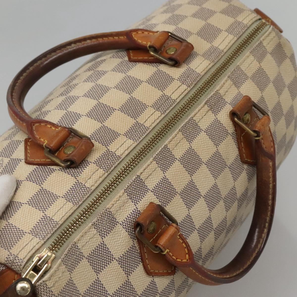 LOUIS VUITTON Damier Azur Speedy 30 Hand Bag N41533 LV Auth PP506