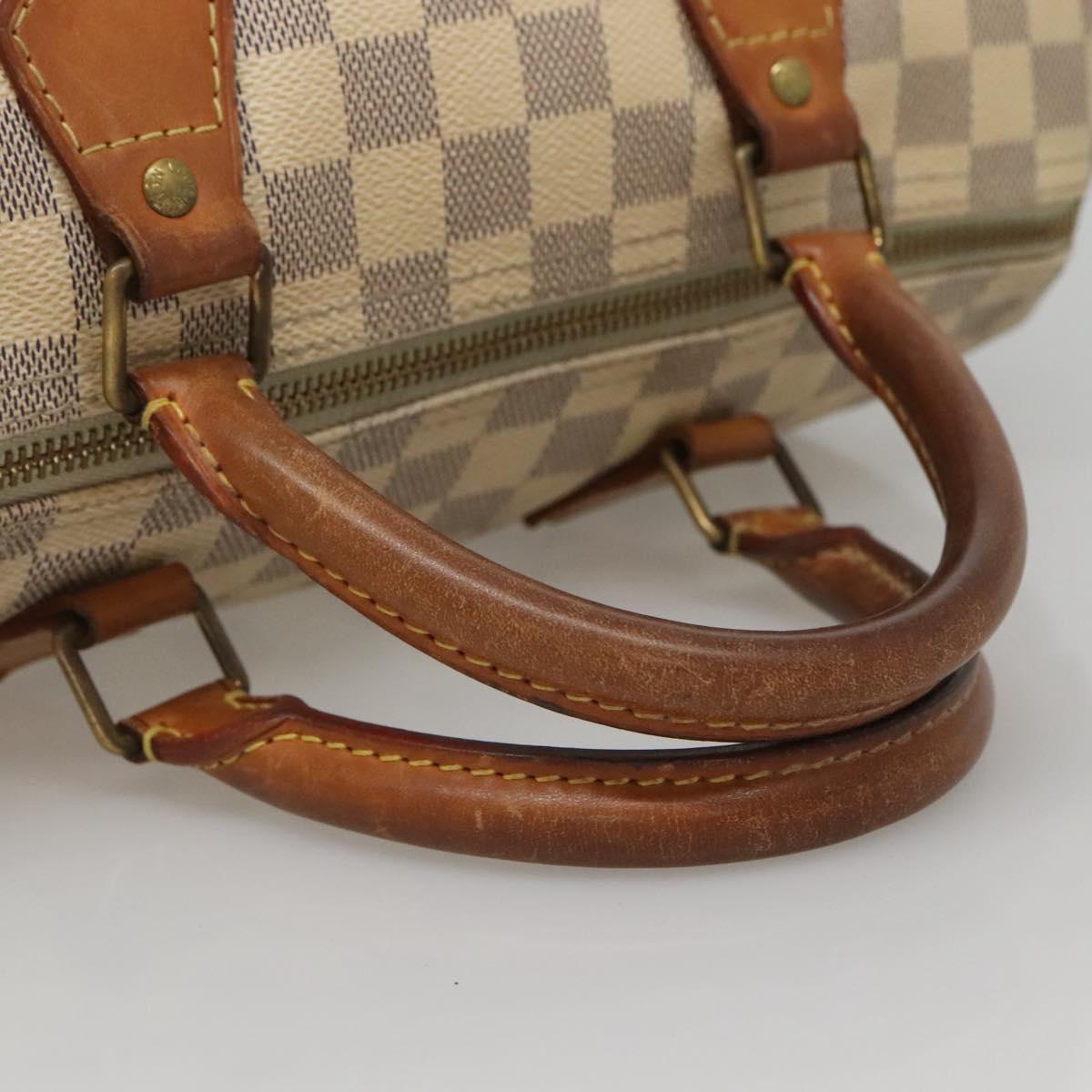 LOUIS VUITTON Damier Azur Speedy 30 Hand Bag N41533 LV Auth PP506