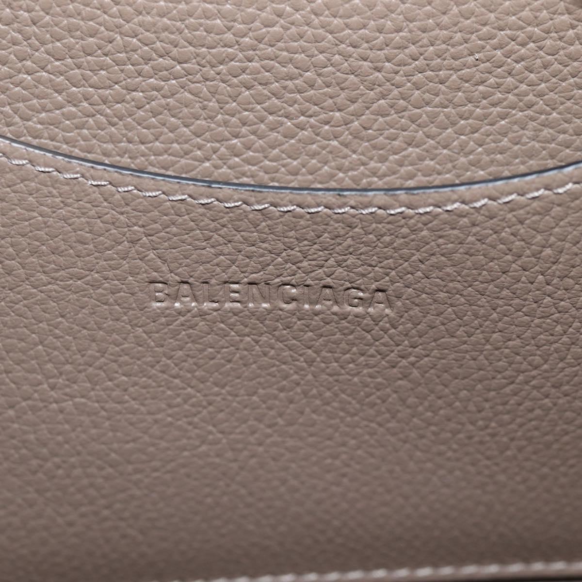 BALENCIAGA Neo Classic City S Bag Leather 2way Brown Silver 638521 Auth PP590M