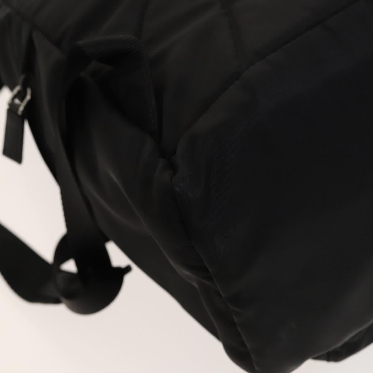 PRADA Backpack Nylon Black Silver Auth PP646