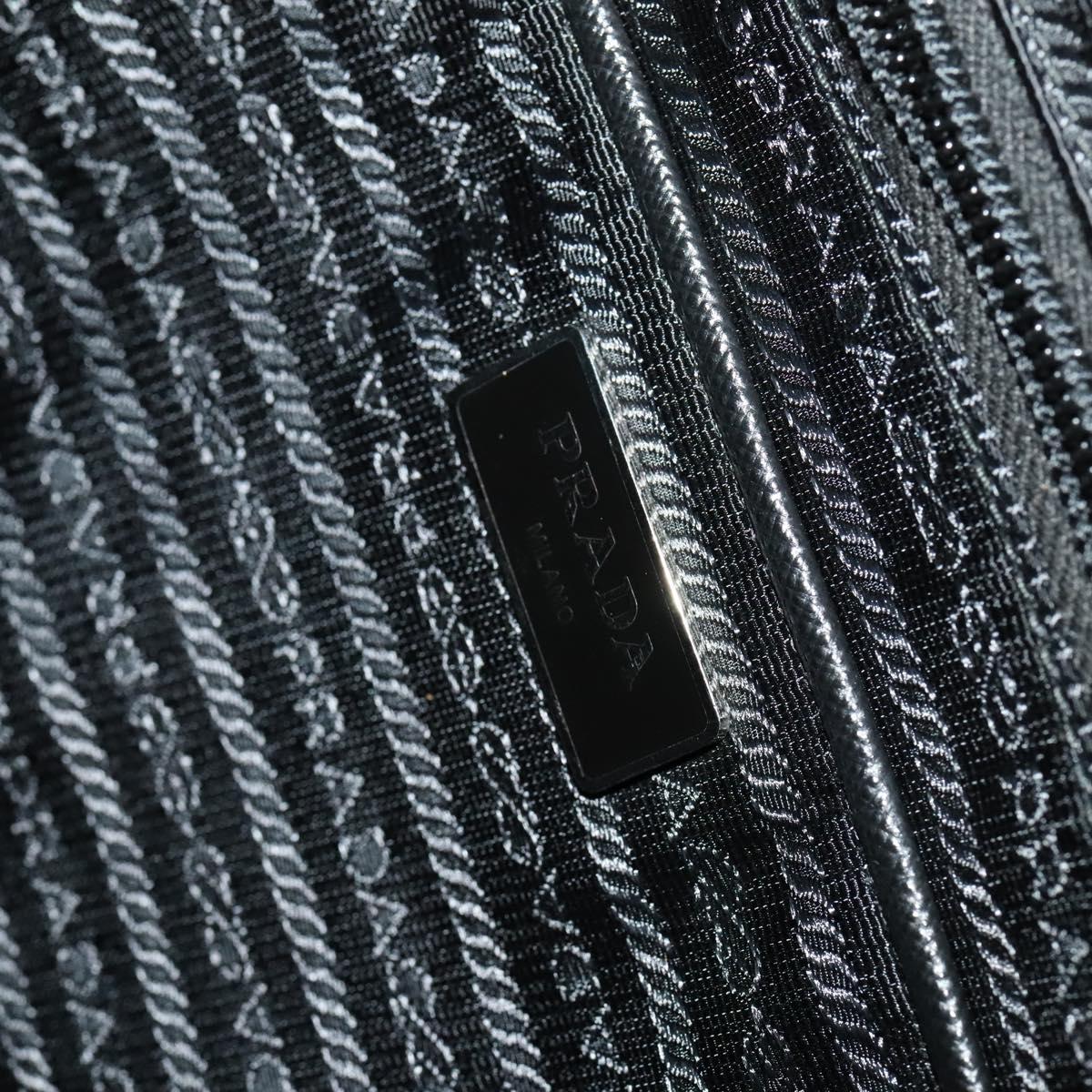 PRADA Backpack Nylon Black Silver Auth PP646