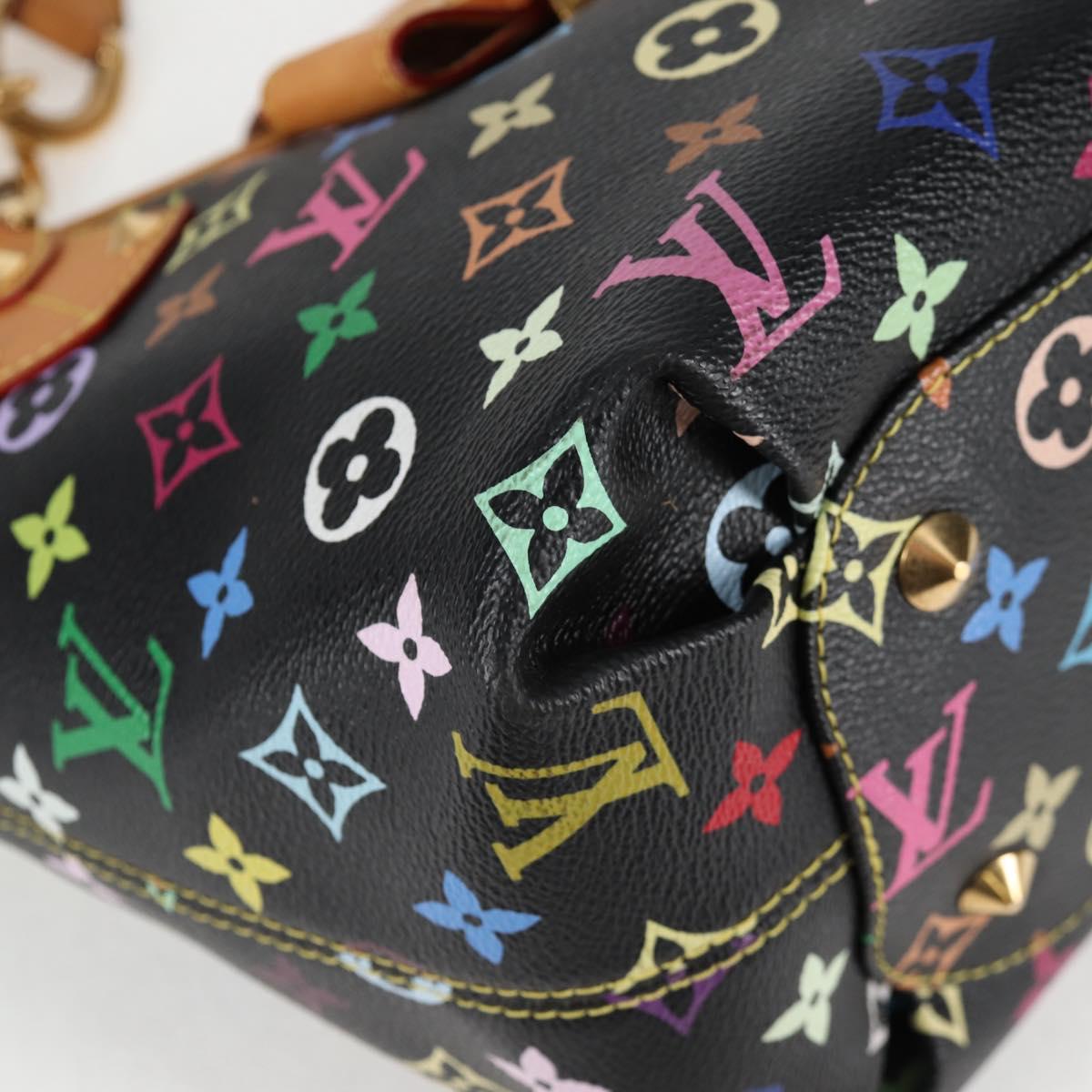 LOUIS VUITTON Monogram Multicolor Annie MM Bag Black M40308 LV Auth PP654V