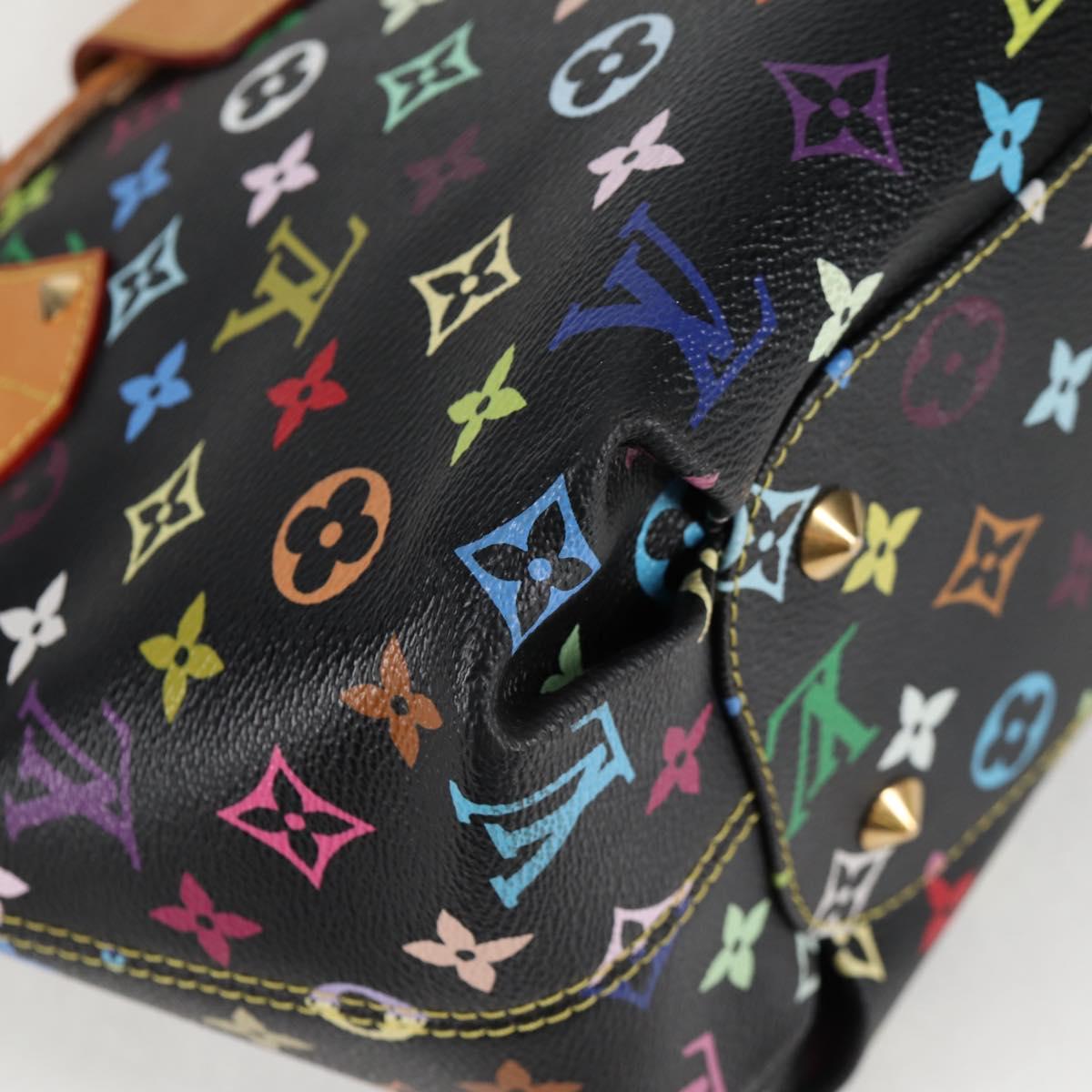 LOUIS VUITTON Monogram Multicolor Annie MM Bag Black M40308 LV Auth PP654V