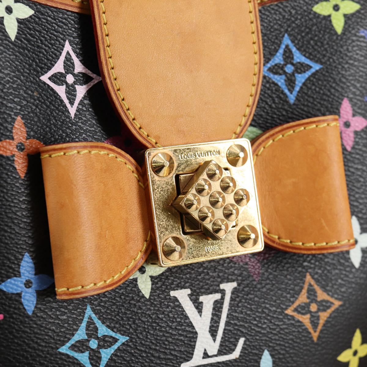 LOUIS VUITTON Monogram Multicolor Annie MM Bag Black M40308 LV Auth PP654V
