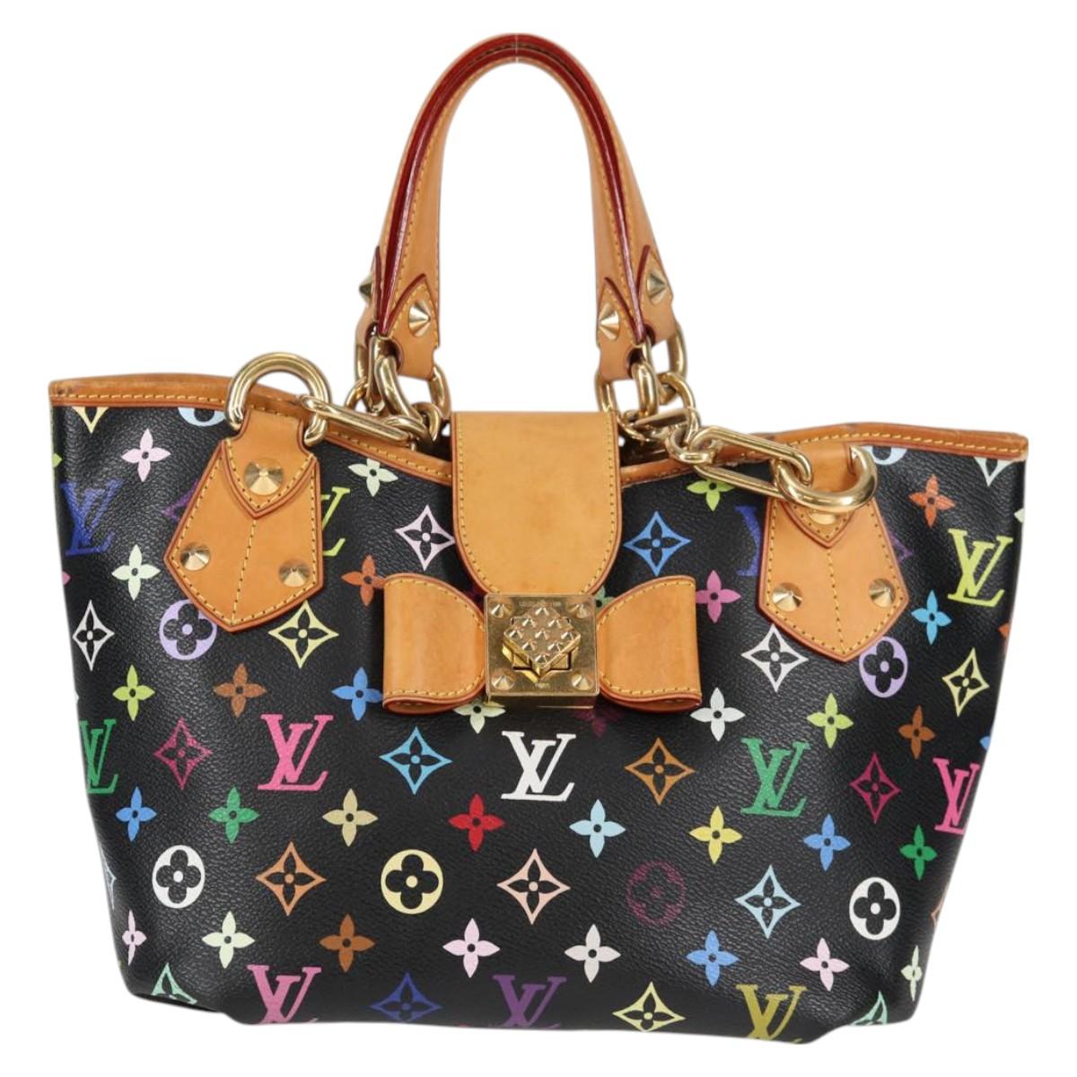 LOUIS VUITTON Monogram Multicolor Annie MM Bag Black M40308 LV Auth PP654V