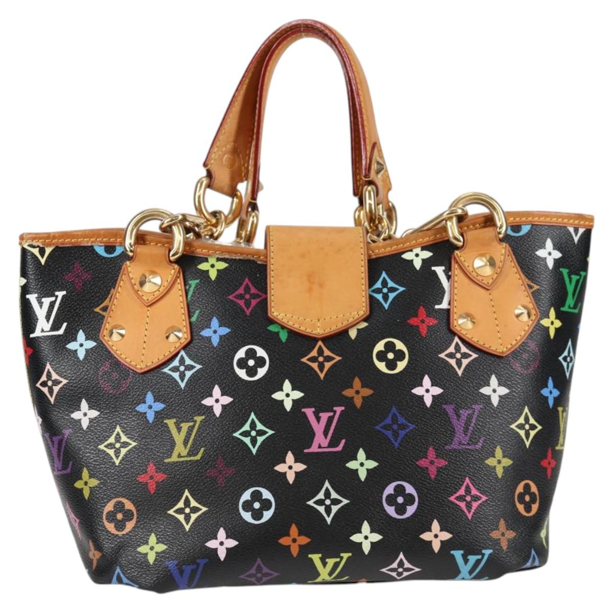 LOUIS VUITTON Monogram Multicolor Annie MM Bag Black M40308 LV Auth PP654V