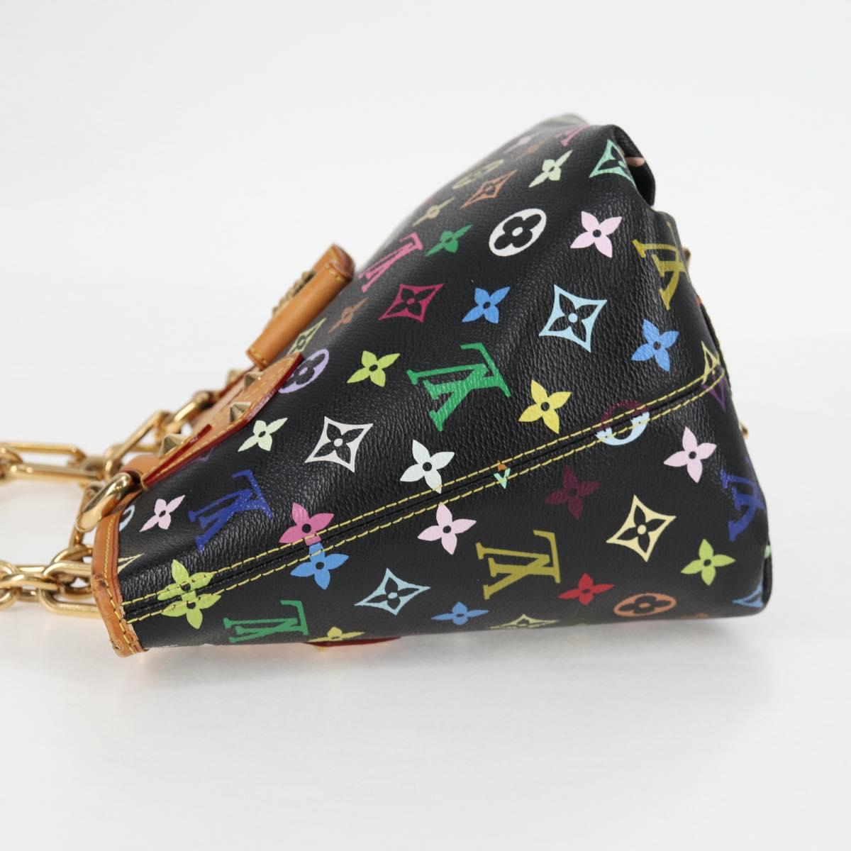 LOUIS VUITTON Monogram Multicolor Annie MM Bag Black M40308 LV Auth PP654V