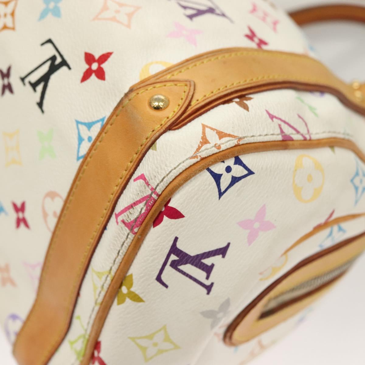 LOUIS VUITTON Monogram Multicolor Priscilla Hand Bag White M40096 LV Auth PP656