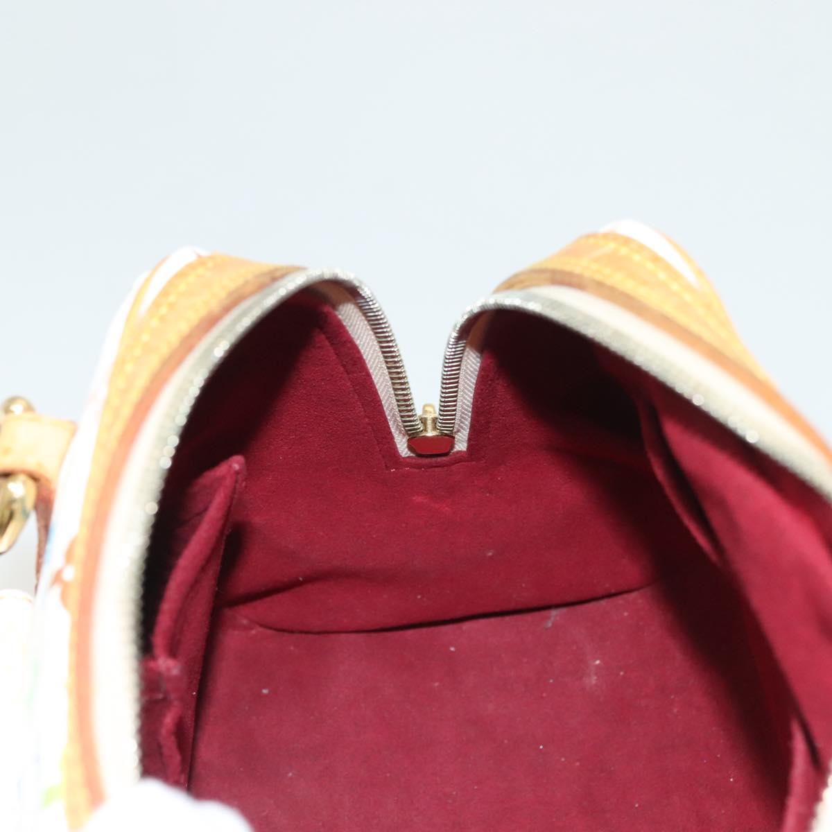 LOUIS VUITTON Monogram Multicolor Priscilla Hand Bag White M40096 LV Auth PP656
