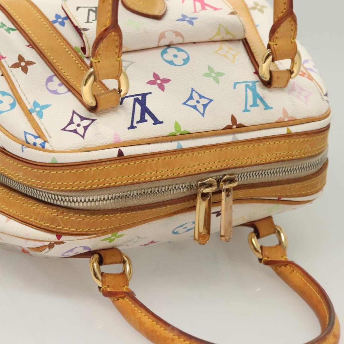 LOUIS VUITTON Monogram Multicolor Priscilla Hand Bag White M40096 LV Auth PP656