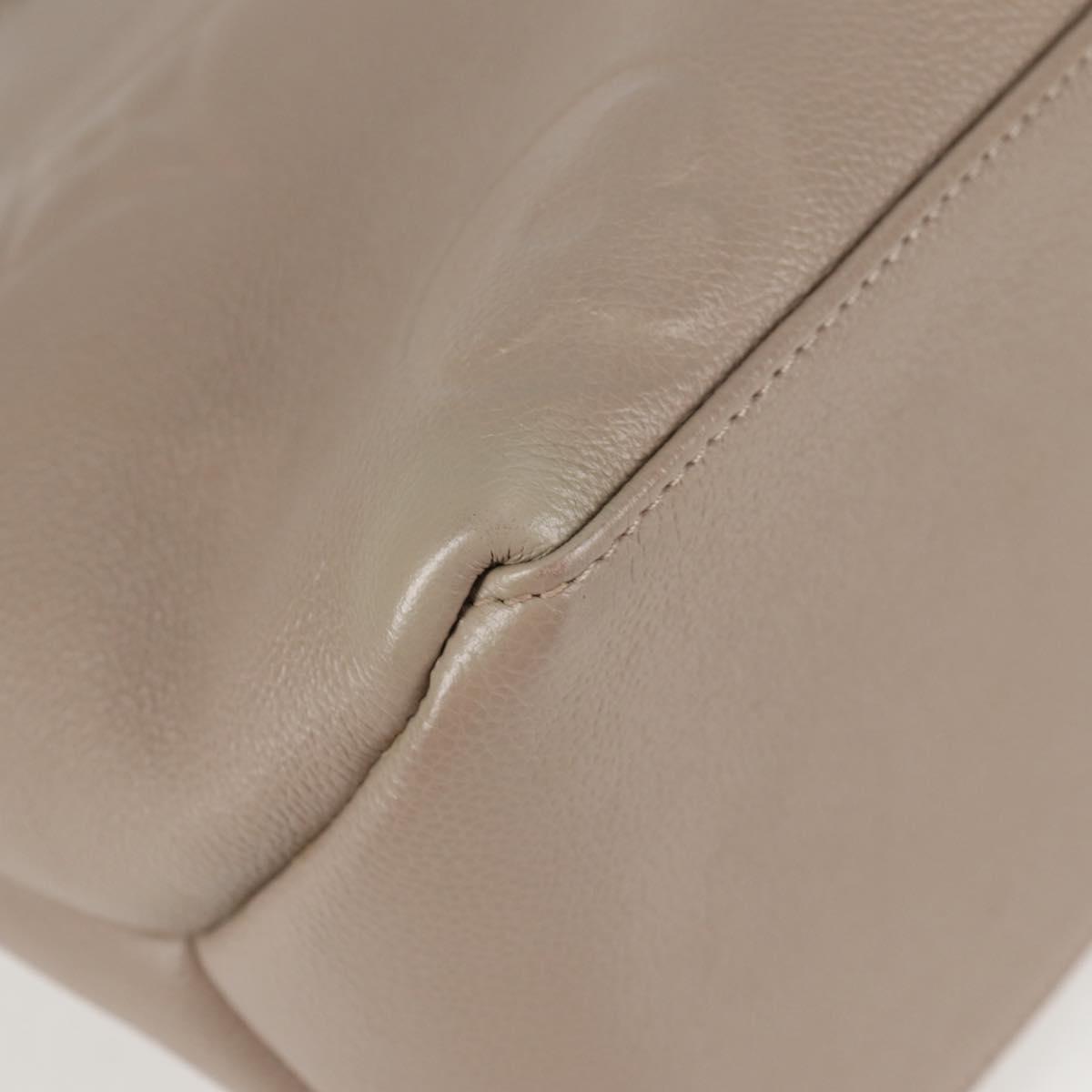 LOUIS VUITTON Monogram Empreinte Grand Palais MM Bag Beige M45833 LV Auth PP672M