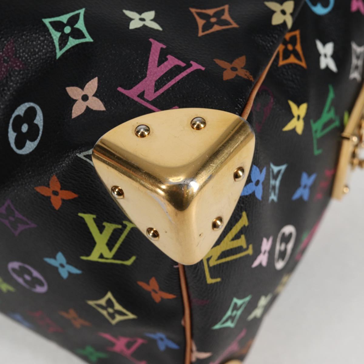 LOUIS VUITTON Monogram Multicolor Speedy 30 Hand Bag Black M92642 LV Auth PP678V