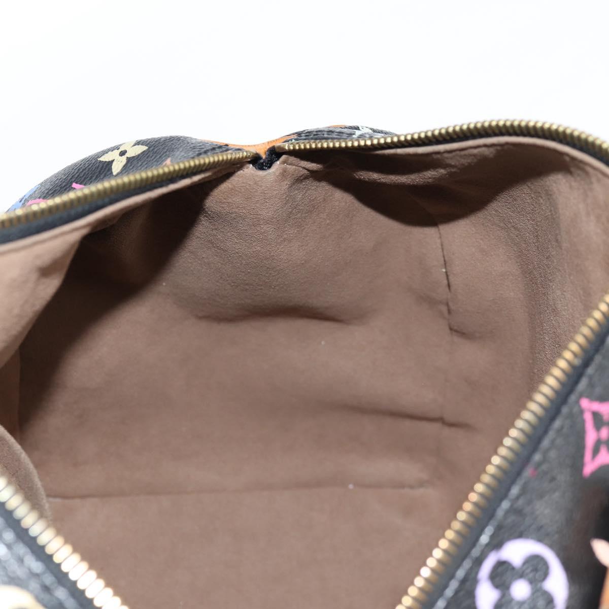 LOUIS VUITTON Monogram Multicolor Speedy 30 Hand Bag Black M92642 LV Auth PP678V