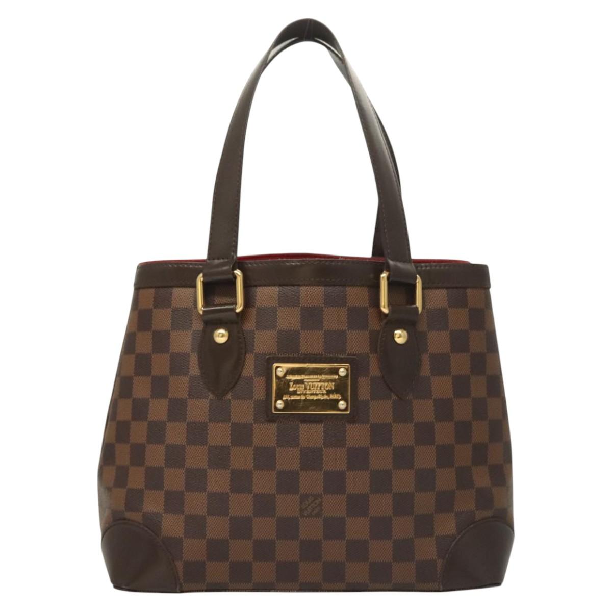 LOUIS VUITTON Damier Ebene Hampstead PM Tote Bag N51205 LV Auth PP715