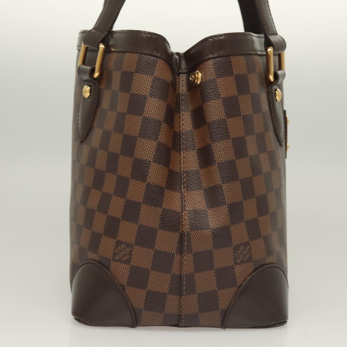 LOUIS VUITTON Damier Ebene Hampstead PM Tote Bag N51205 LV Auth PP715