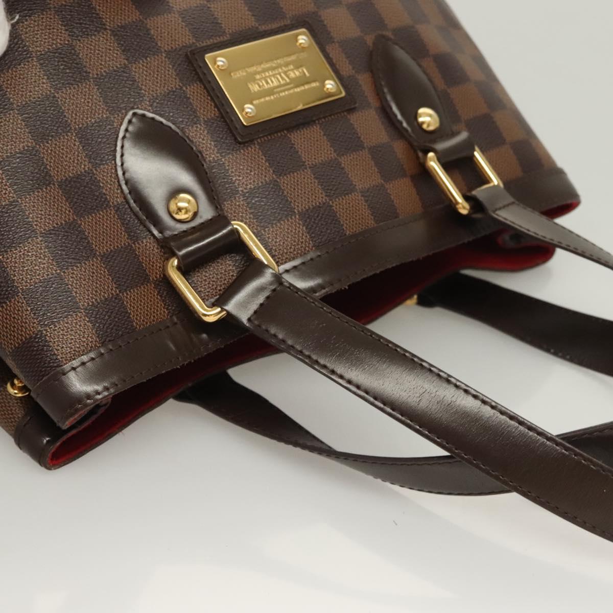 LOUIS VUITTON Damier Ebene Hampstead PM Tote Bag N51205 LV Auth PP715