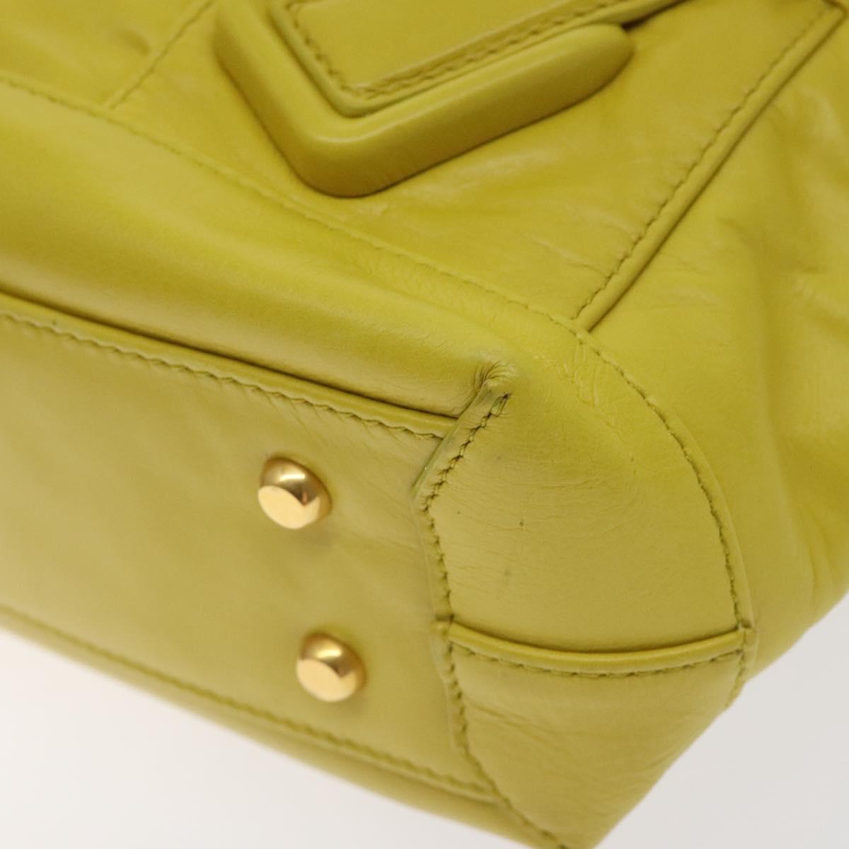 BOTTEGA VENETA INTRECCIATO Shoulder Bag Leather Yellow gold Auth PP721