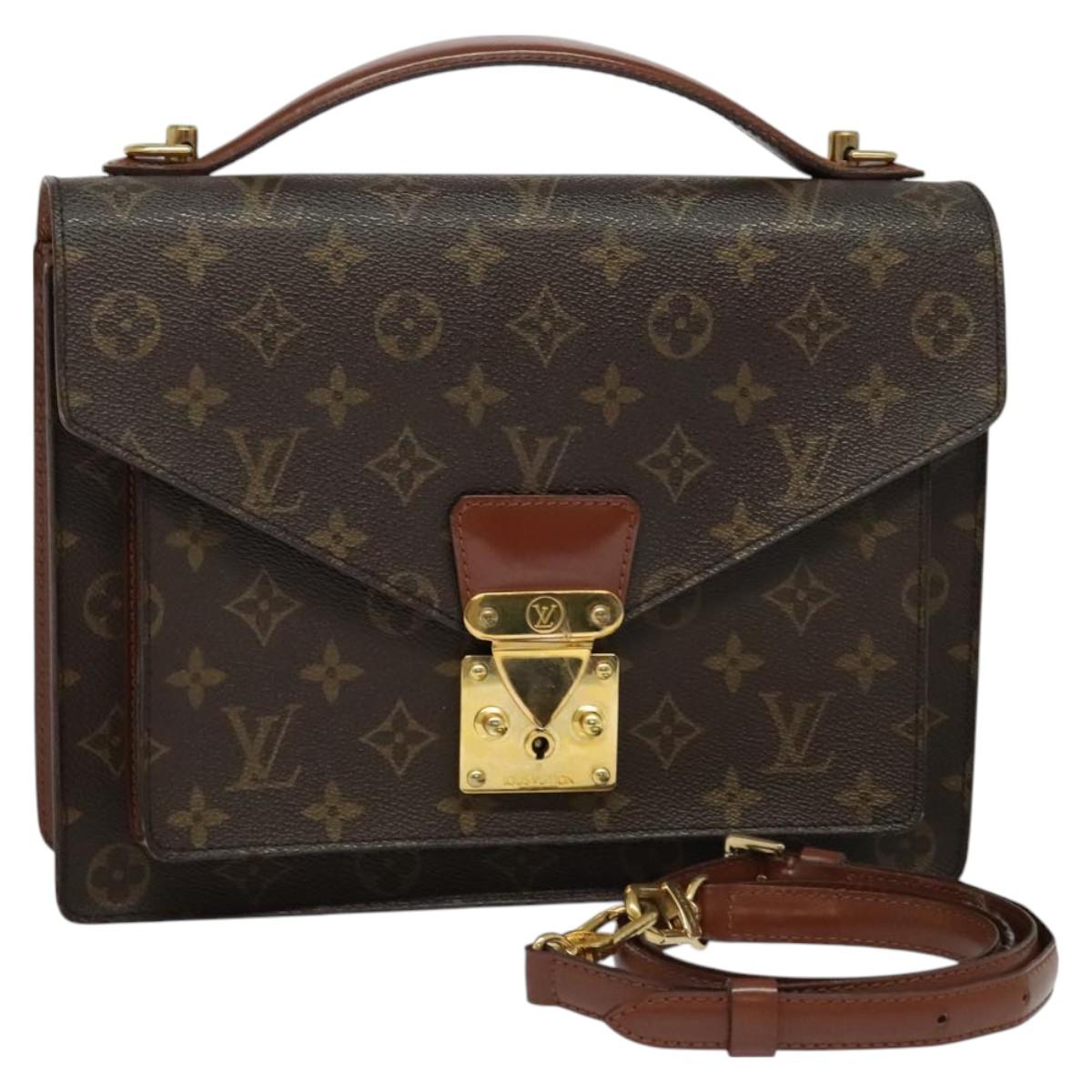 LOUIS VUITTON Monogram Monceau 28 Hand Bag M51185 LV Auth PP724