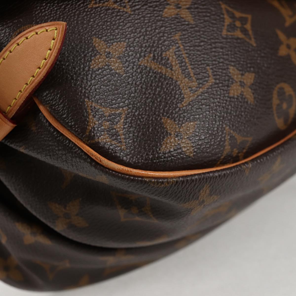 LOUIS VUITTON Monogram Saumur 35 Shoulder Bag M42254 LV Auth PP736V