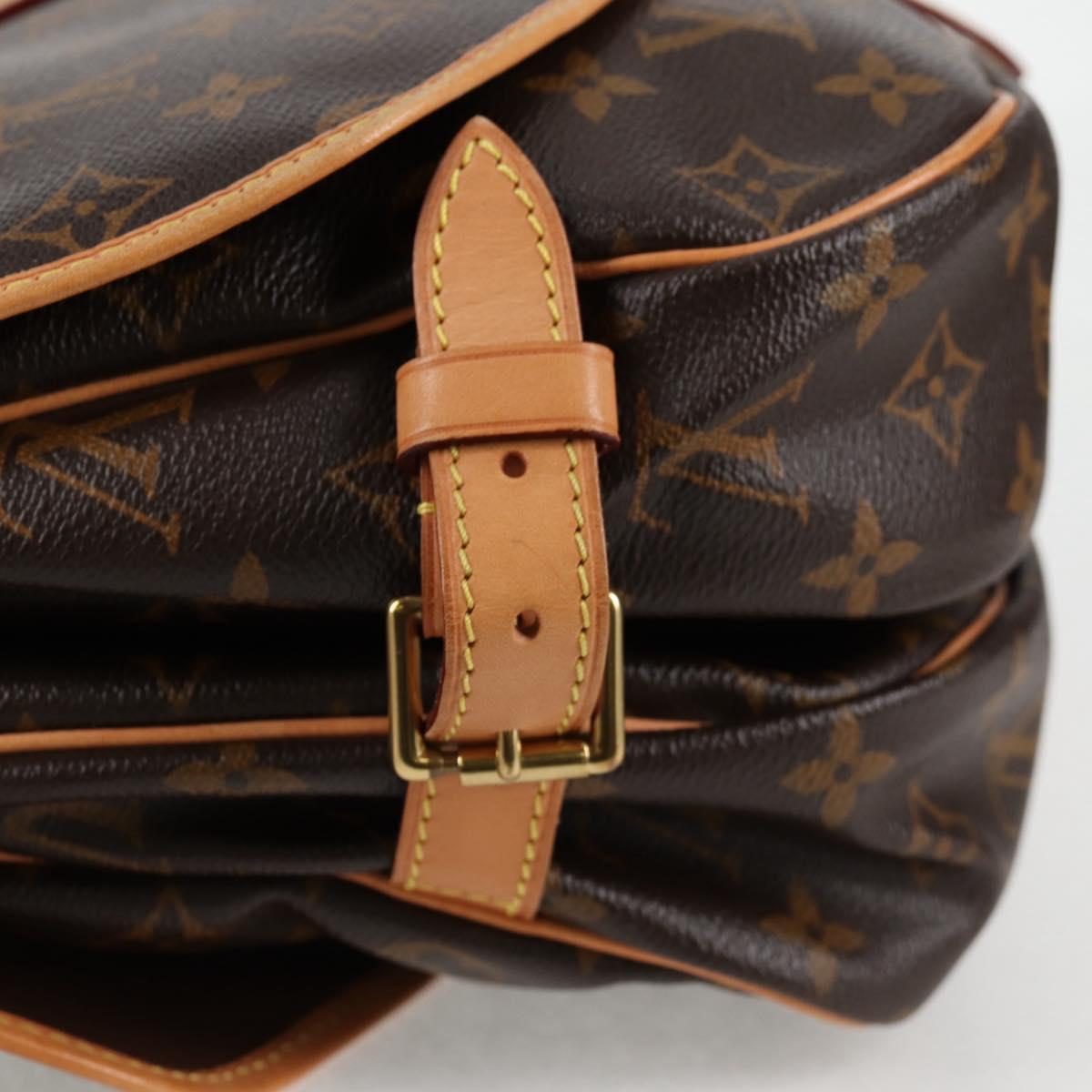 LOUIS VUITTON Monogram Saumur 35 Shoulder Bag M42254 LV Auth PP736V