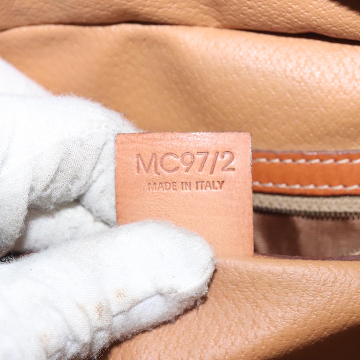 CELINE Macadam Canvas Hand Bag PVC Leather Brown Gold Auth PP757