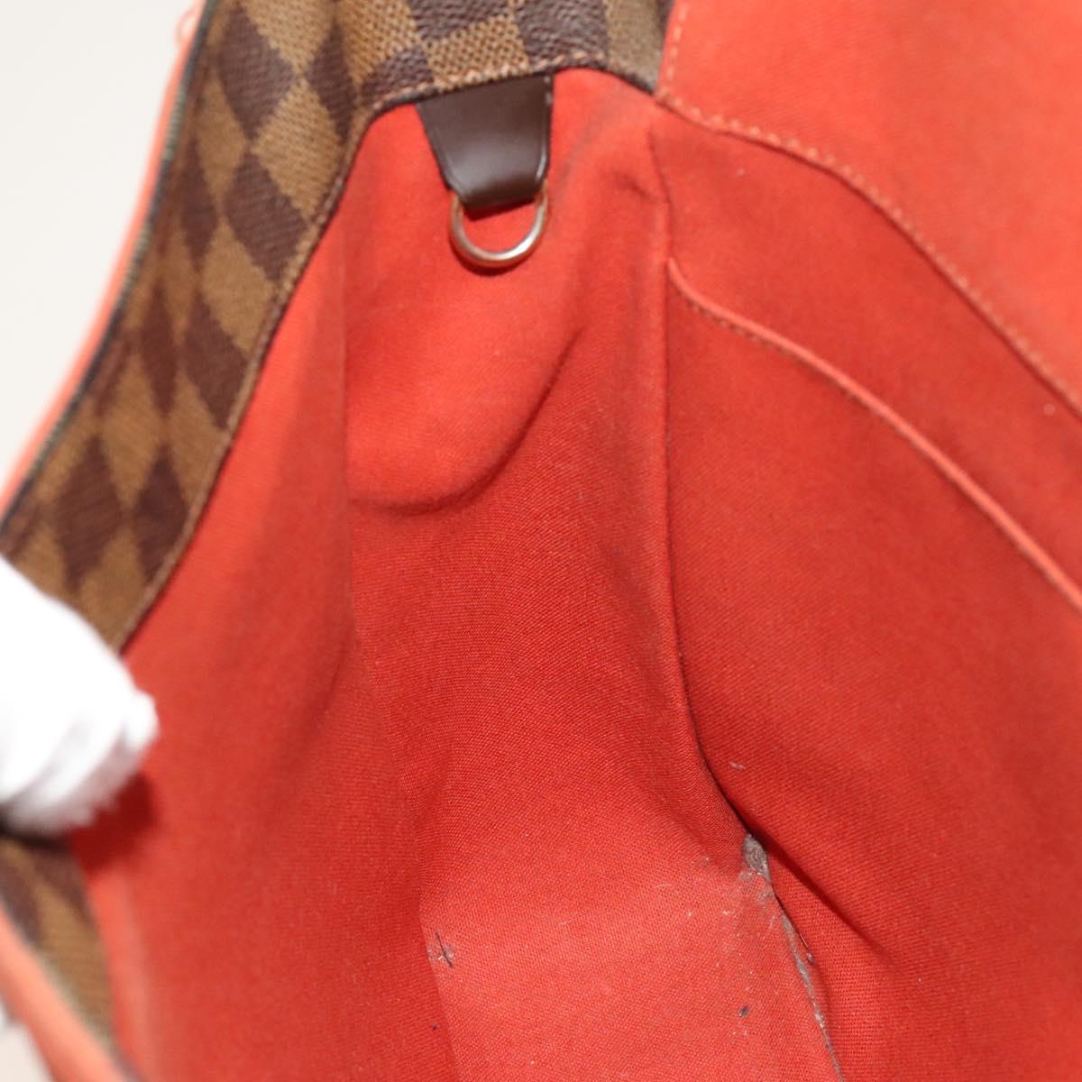 LOUIS VUITTON Damier Ebene Bastille Shoulder Bag N45258 LV Auth PP829