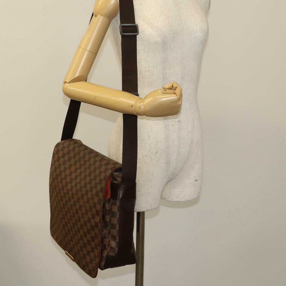 LOUIS VUITTON Damier Ebene Bastille Shoulder Bag N45258 LV Auth PP829