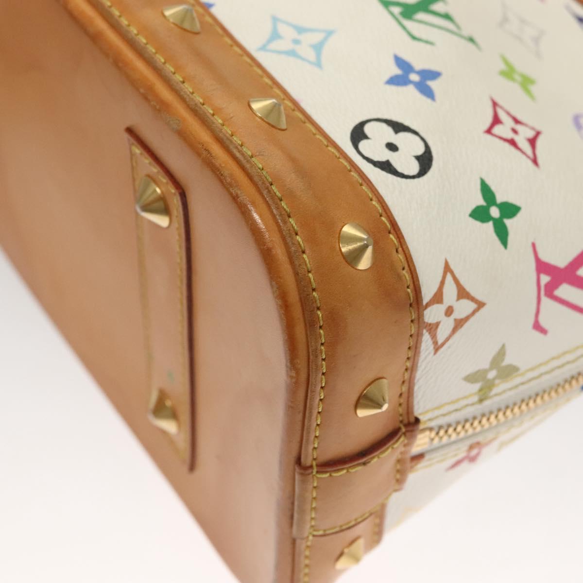 LOUIS VUITTON Monogram Multicolor Alma Hand Bag White M92647 LV Auth PP835