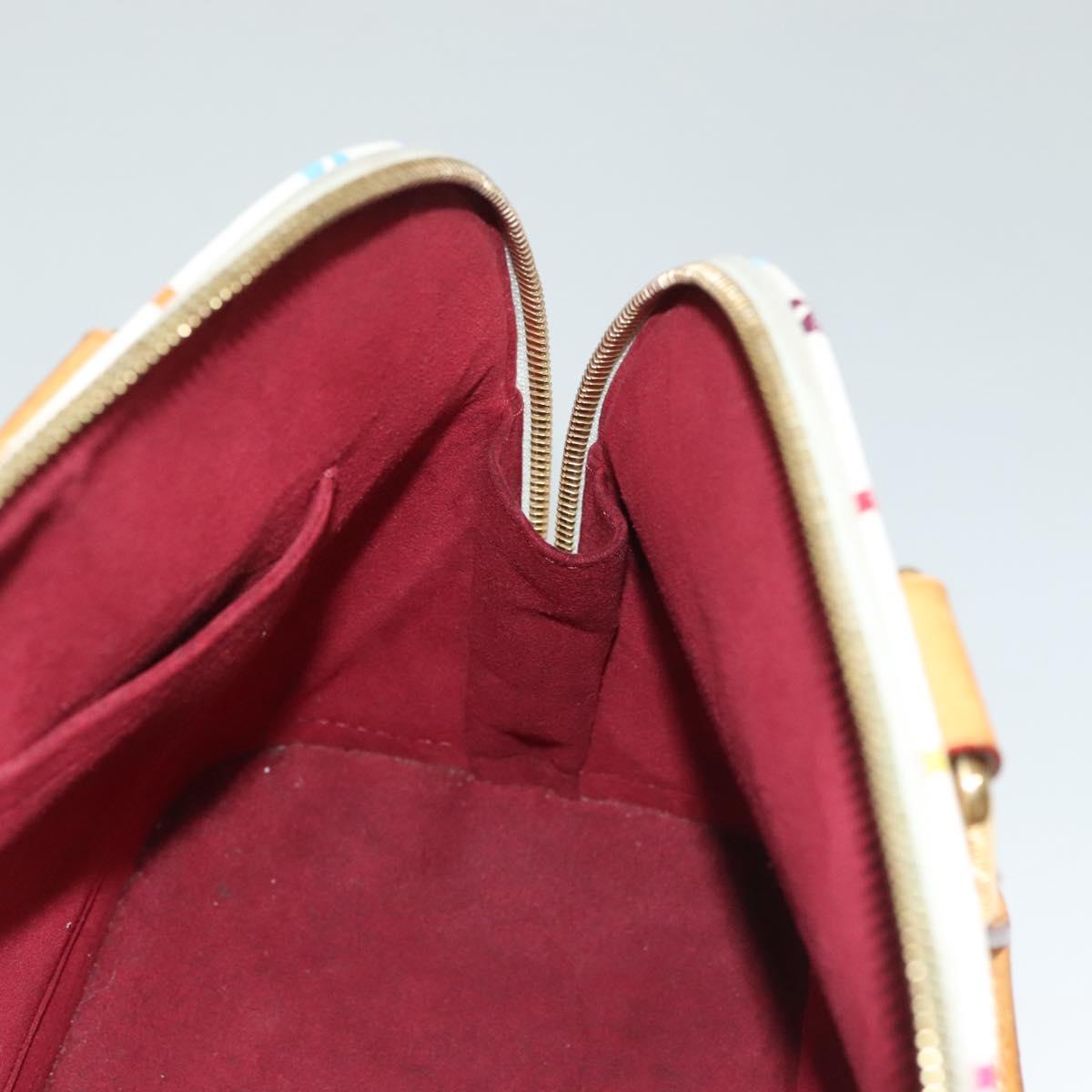 LOUIS VUITTON Monogram Multicolor Alma Hand Bag White M92647 LV Auth PP835