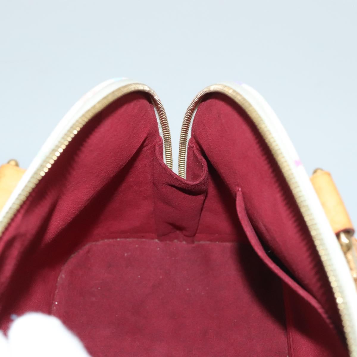 LOUIS VUITTON Monogram Multicolor Alma Hand Bag White M92647 LV Auth PP835