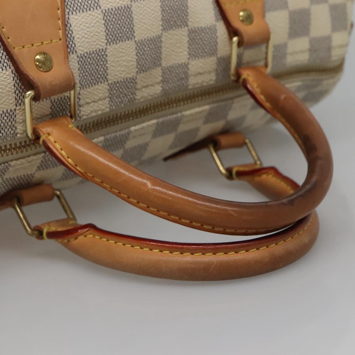 LOUIS VUITTON Damier Azur Speedy 30 Hand Bag N41533 LV Auth PP836