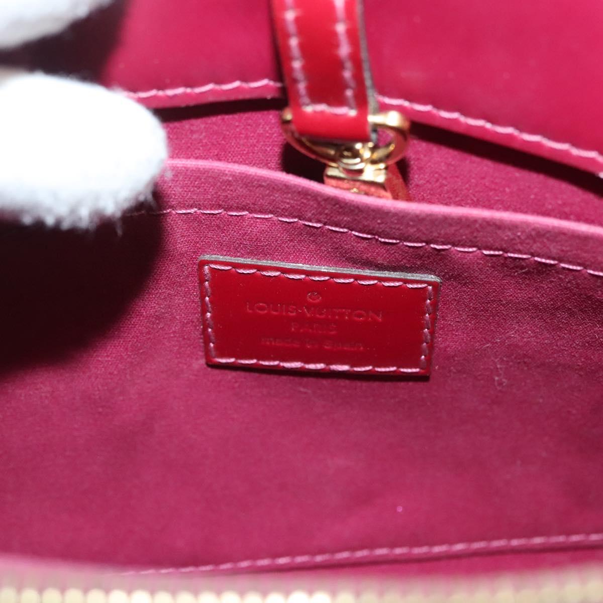 LOUIS VUITTON Vernis Montaigne BB Hand Bag 2way Rose Andian M50172 LV Auth PP837