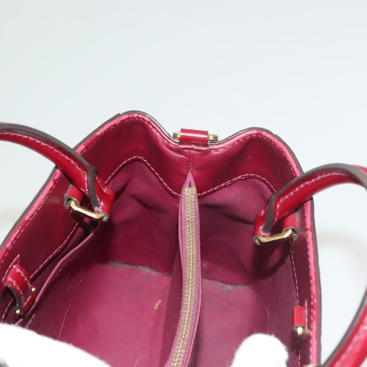 LOUIS VUITTON Vernis Montaigne BB Hand Bag 2way Rose Andian M50172 LV Auth PP837