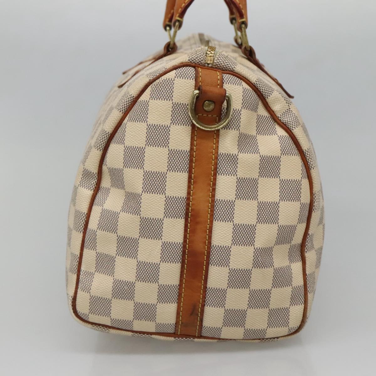LOUIS VUITTON Damier Azur Speedy Bandouliere 30 Bag 2way N41052 LV Auth PP838