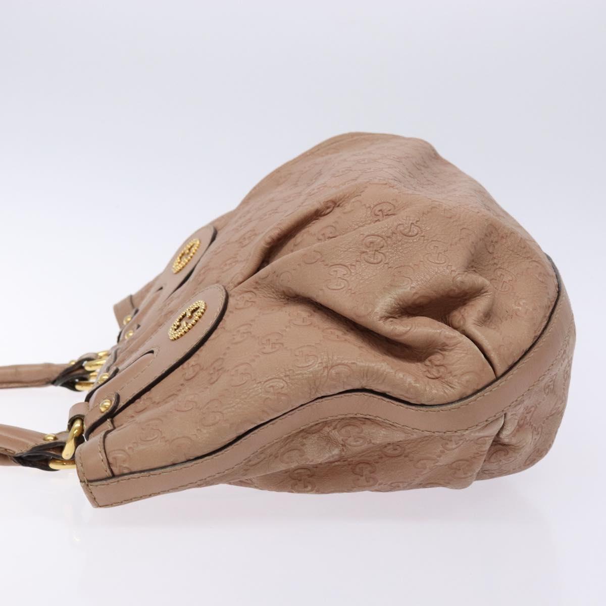 GUCCI GG Canvas Guccissima Tote Bag Leather Beige Gold 269953 Auth PP889
