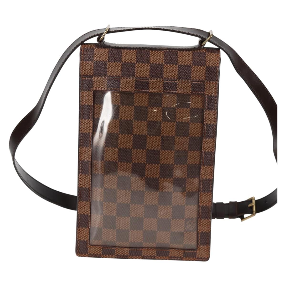LOUIS VUITTON Damier Ebene Portello Shoulder Bag N45271 LV Auth PP901