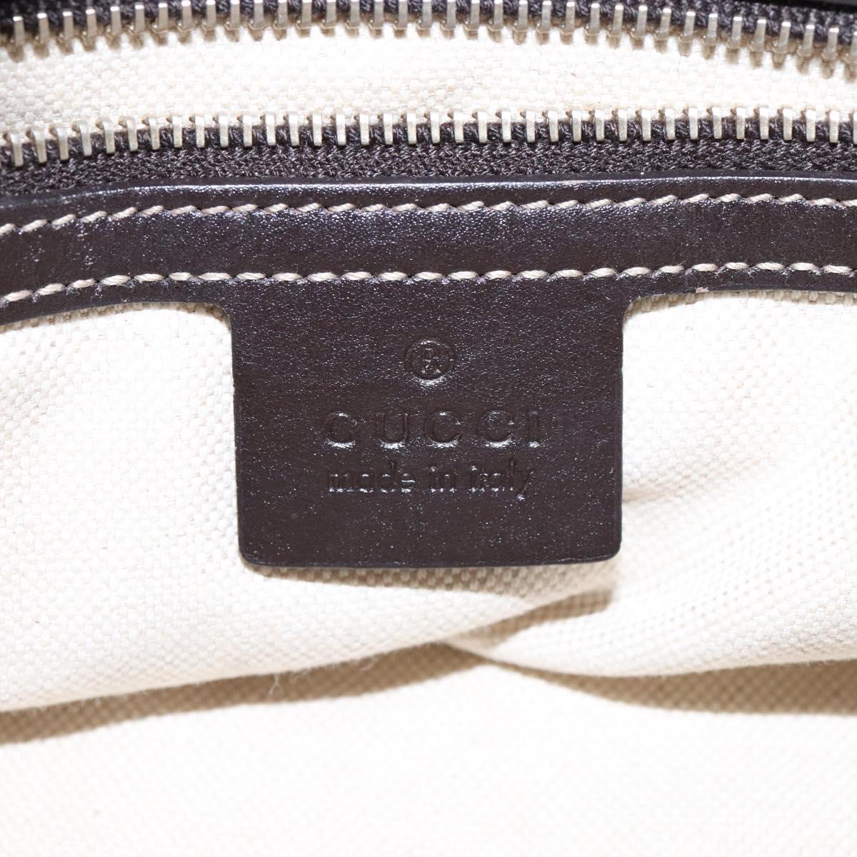 GUCCI GG Canvas Web Sherry Line Hand Bag Beige Gold Red 257063 Auth PP903