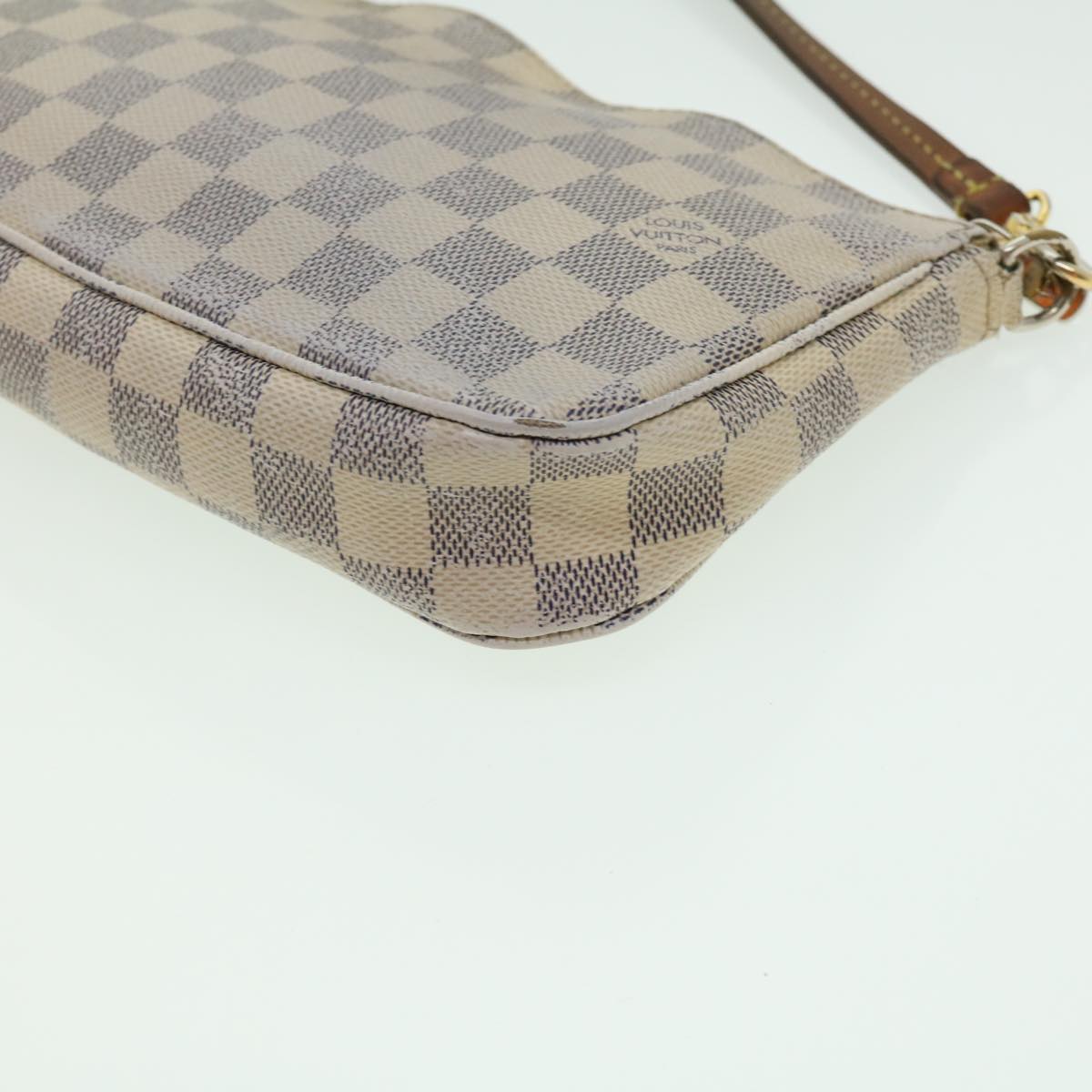 LOUIS VUITTON Damier Azur Pochette Accessoires Pouch N51986 LV Auth rd2953