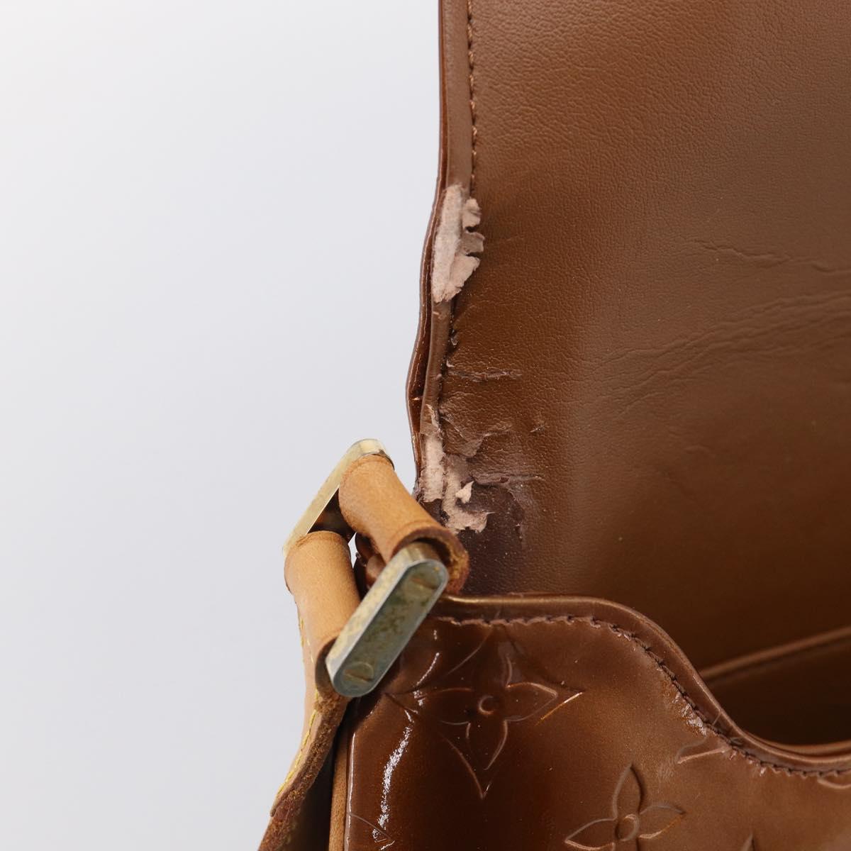LOUIS VUITTON Monogram Vernis Thompson Street Bag Bronze M91124 LV Auth RV005