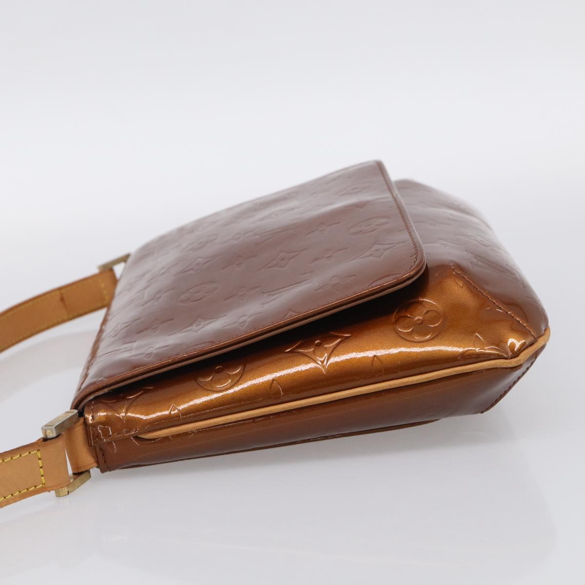 LOUIS VUITTON Monogram Vernis Thompson Street Bag Bronze M91124 LV Auth RV005