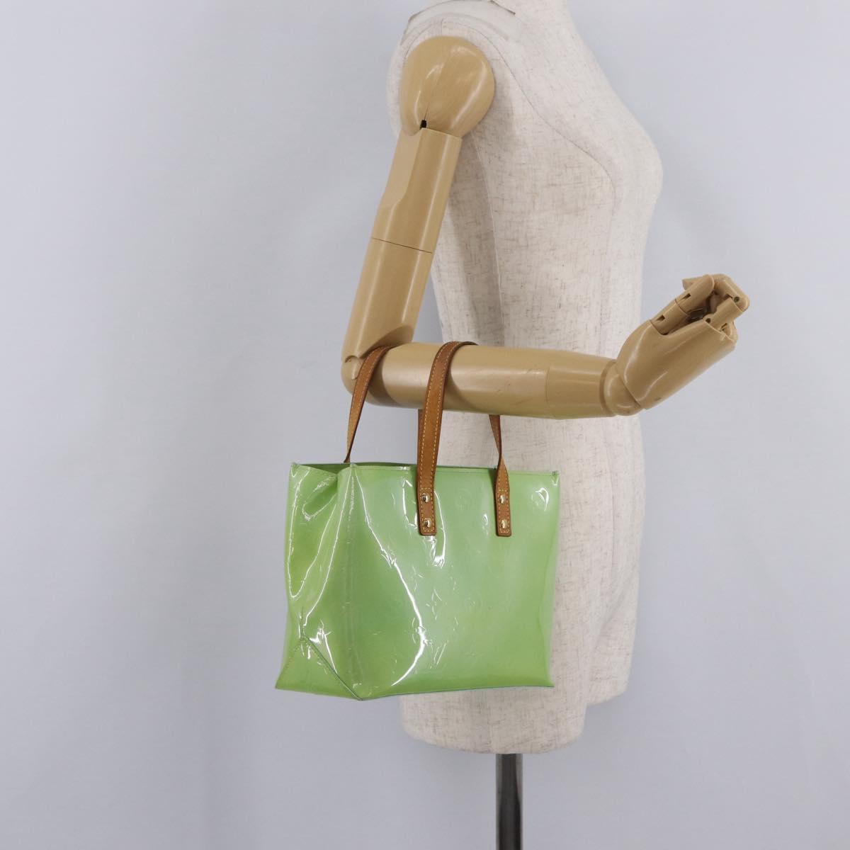 LOUIS VUITTON Monogram Vernis Reade PM Hand Bag Peppermint M91307 LV Auth RV012