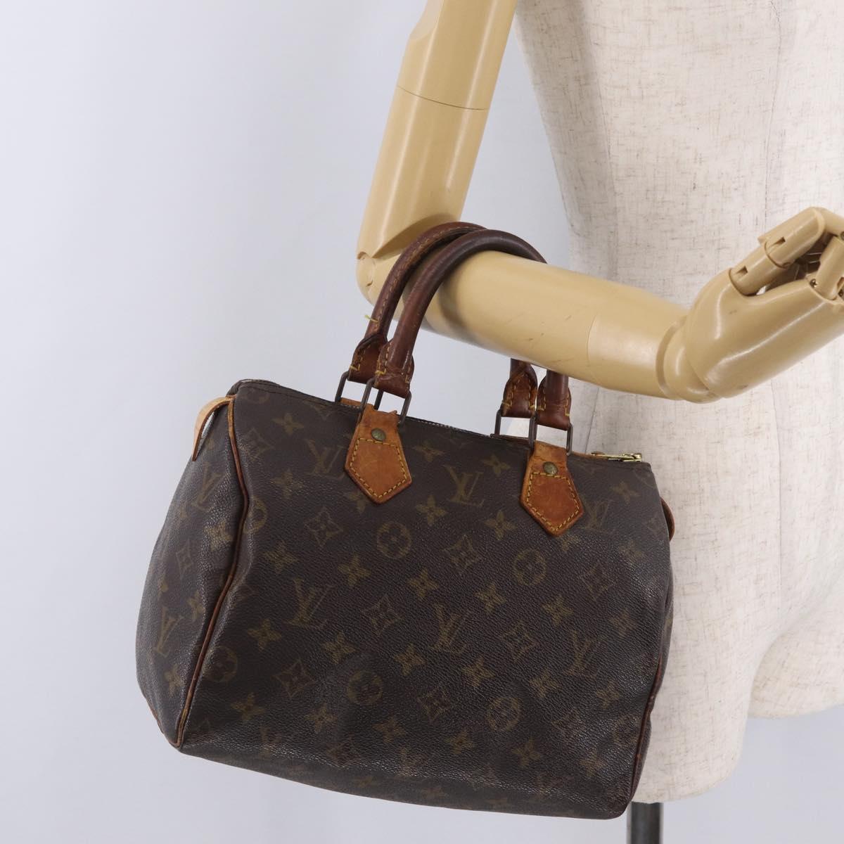 LOUIS VUITTON Monogram Speedy 25 Hand Bag M41528 LV Auth RV014