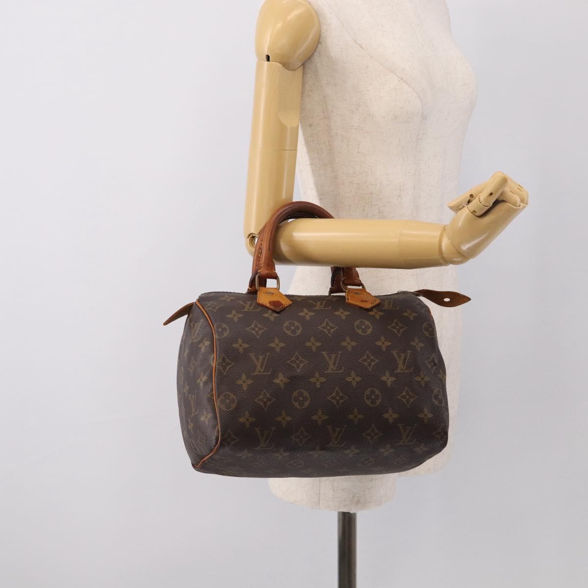 LOUIS VUITTON Monogram Speedy 25 Hand Bag M41528 LV Auth RV015